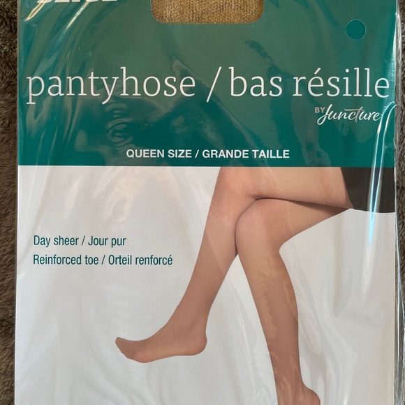 Beige Queen size Day Sheer Pantyhose. XL 160 - 190 lbs. Sheer plus size … - Picture 2 of 4